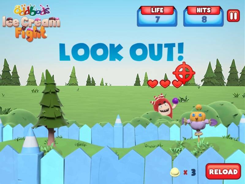 Oddbods Ice Cream Fight